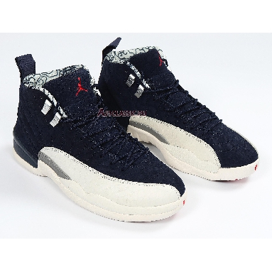 Air Jordan 12 Retro International Flight BV8016-445 College Navy/Sail-University Red Sneakers