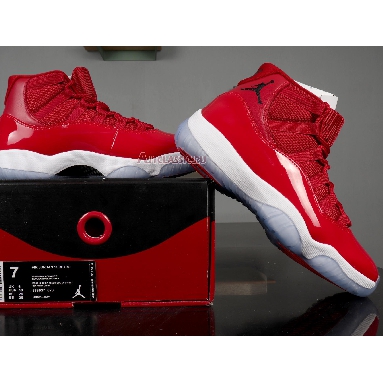 Air Jordan 11 Retro Win Like 96  378037-623 Gym Red/White-Black Mens Womens Shoes