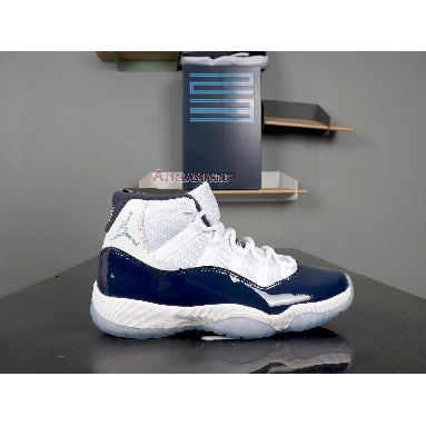 Air Jordan 11 Retro Win Like 82 378037-123 White/University Blue-Midnight Navy Sneakers