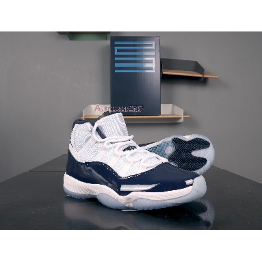 Air Jordan 11 Retro Win Like 82 378037-123 White/University Blue-Midnight Navy Sneakers