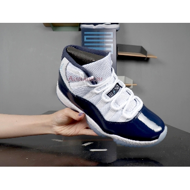 Air Jordan 11 Retro Win Like 82 378037-123 White/University Blue-Midnight Navy Sneakers