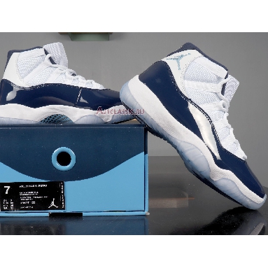 Air Jordan 11 Retro Win Like 82 378037-123 White/University Blue-Midnight Navy Mens Womens Shoes