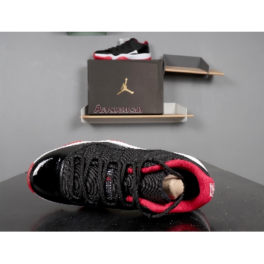 Air Jordan 11 Retro Low Bred 528895-012 Black/True Red White Mens Womens Shoes