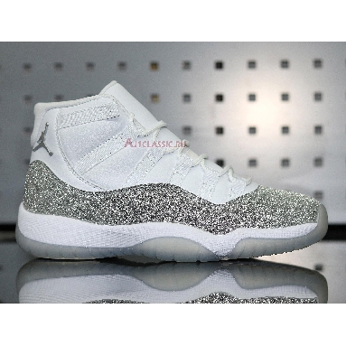 Wmns Air Jordan 11 Retro Vast Grey AR0715-100 White/Metallic Silver-Vast Grey Mens Womens Shoes