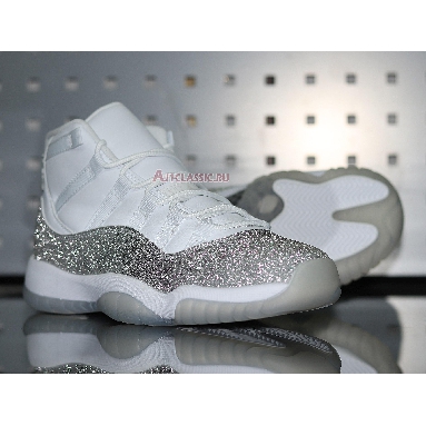 Wmns Air Jordan 11 Retro Vast Grey AR0715-100 White/Metallic Silver-Vast Grey Mens Womens Shoes