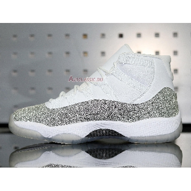 Wmns Air Jordan 11 Retro Vast Grey AR0715-100 White/Metallic Silver-Vast Grey Mens Womens Shoes