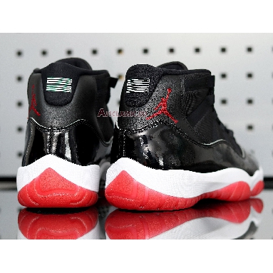 Air Jordan 11 Retro Bred 2019 378037-061 Black/True Red-White Mens Womens Shoes