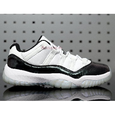 Air Jordan 11 Retro Low Emerald 528895-145 White/Emerald Rise-Black Mens Womens Shoes