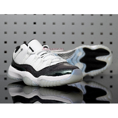 Air Jordan 11 Retro Low Emerald 528895-145 White/Emerald Rise-Black Mens Womens Shoes