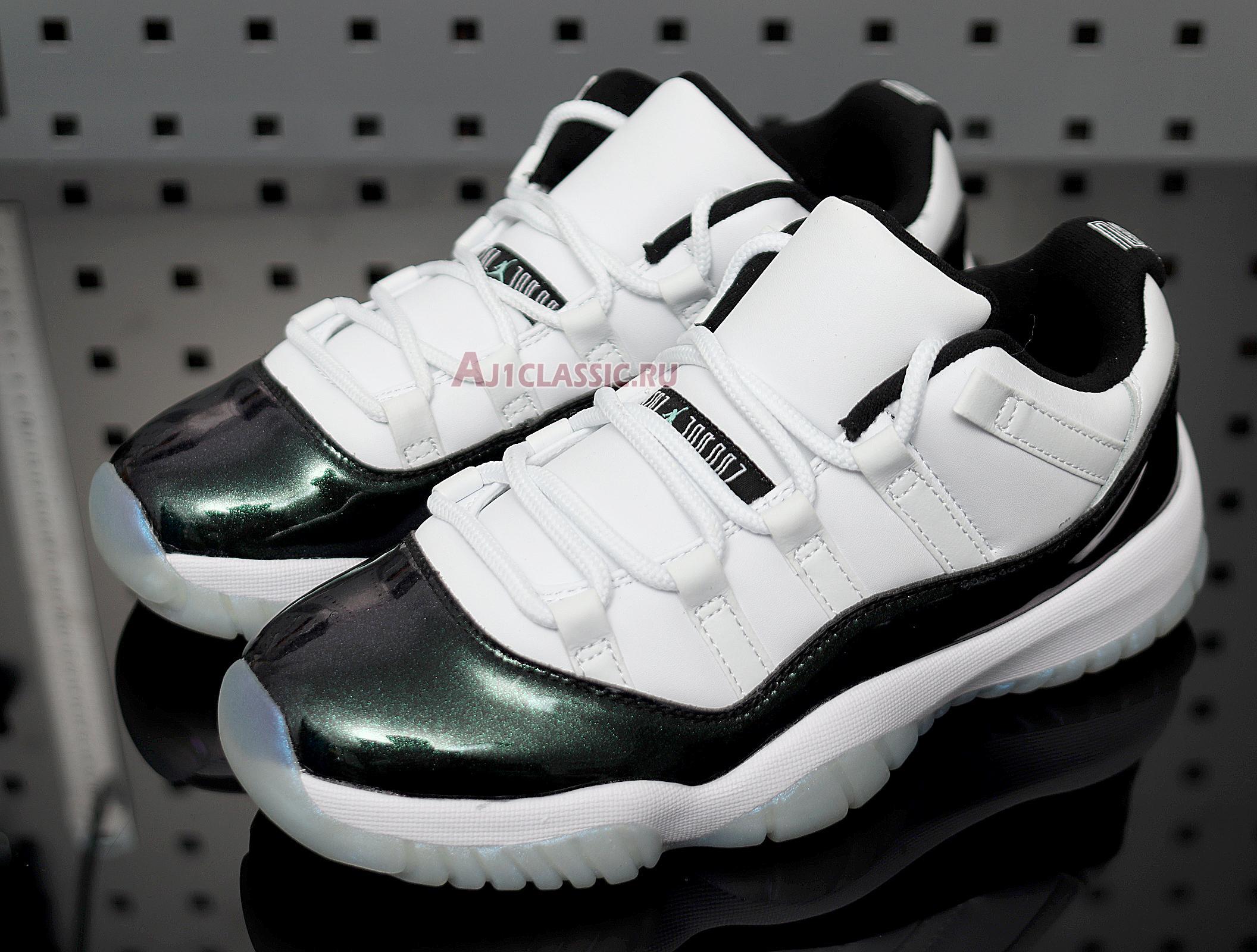 New Air Jordan 11 Retro Low "Emerald" 528895-145 Shoes