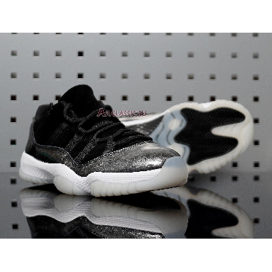 Air Jordan 11 Low Barons 528895-010 Black/Metallic Silver-White Sneakers