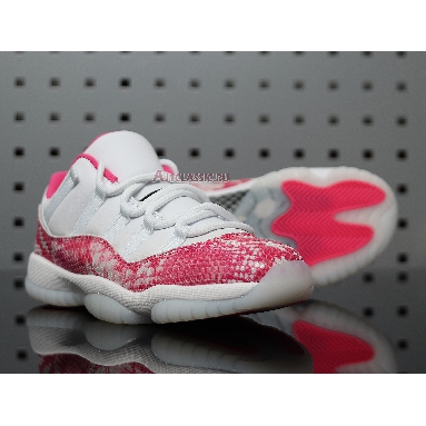 Wmns Air Jordan 11 Retro Low Pink Snakeskin AH7860-106 White/Black-Pink Mens Womens Shoes