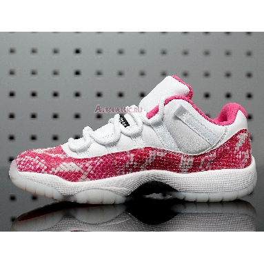 Wmns Air Jordan 11 Retro Low Pink Snakeskin AH7860-106 White/Black-Pink Mens Womens Shoes