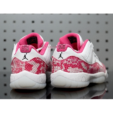 Wmns Air Jordan 11 Retro Low Pink Snakeskin AH7860-106 White/Black-Pink Mens Womens Shoes