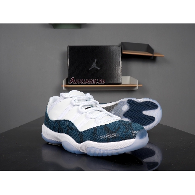 Air Jordan 11 Retro Low Navy Snakeskin 2019 CD6846-102 White/Black-Navy Mens Womens Shoes