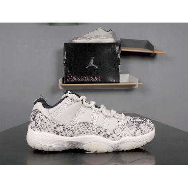 Air Jordan 11 Retro Low Light Bone Snakeskin CD6846-002 Light Bone/University Red-Sail-Black Sneakers