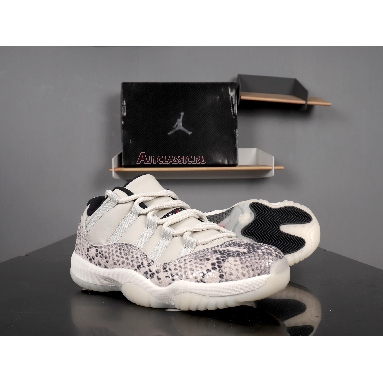 Air Jordan 11 Retro Low Light Bone Snakeskin CD6846-002 Light Bone/University Red-Sail-Black Sneakers