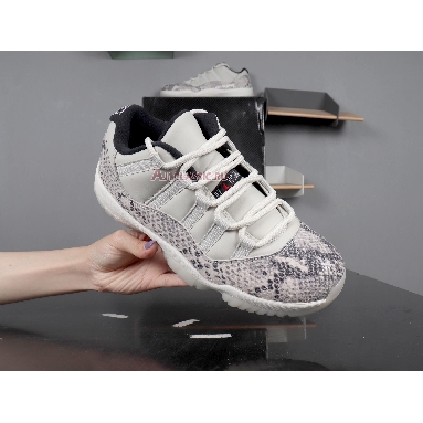 Air Jordan 11 Retro Low Light Bone Snakeskin CD6846-002 Light Bone/University Red-Sail-Black Sneakers