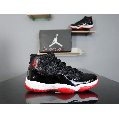 Air Jordan 11 Retro Bred 2012 378037-010 Black/Varsity Red-White Mens Womens Shoes