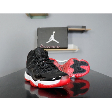 Air Jordan 11 Retro Bred 2012 378037-010 Black/Varsity Red-White Mens Womens Shoes