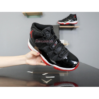 Air Jordan 11 Retro Bred 2012 378037-010 Black/Varsity Red-White Mens Womens Shoes