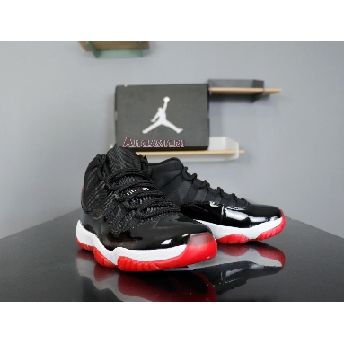 Air Jordan 11 Retro Bred 2012 378037-010 Black/Varsity Red-White Mens Womens Shoes