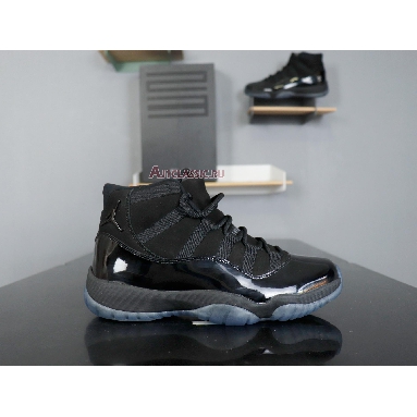 Air Jordan 11 Retro Cap and Gown 378037-005 Black/Black-Black Mens Womens Shoes