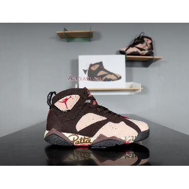 Patta x Air Jordan 7 Retro OG SP Shimmer AT3375-200 Shimmer/Tough Red-Velvet Brown Mens Womens Shoes