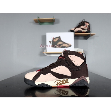 Patta x Air Jordan 7 Retro OG SP Shimmer AT3375-200 Shimmer/Tough Red-Velvet Brown Mens Womens Shoes