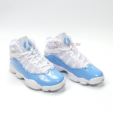 Air Jordan 6 Rings UNC CW7037-100 White/Valor Blue-Ice-White Sneakers