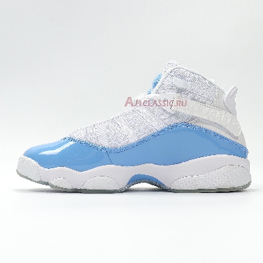 Air Jordan 6 Rings UNC CW7037-100 White/Valor Blue-Ice-White Sneakers