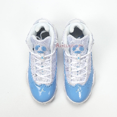 Air Jordan 6 Rings UNC CW7037-100 White/Valor Blue-Ice-White Mens Womens Shoes