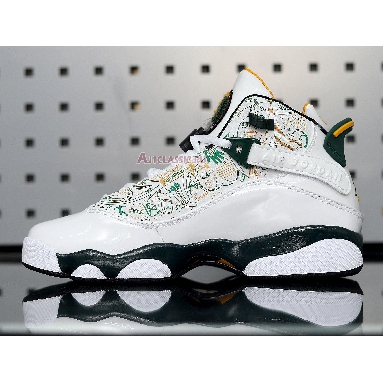 Air Jordan 6 Rings Seattle Supersonics 322992-102 White/Green-Yellow Sneakers