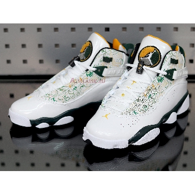 Air Jordan 6 Rings Seattle Supersonics 322992-102 White/Green-Yellow Sneakers