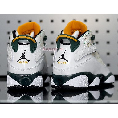 Air Jordan 6 Rings Seattle Supersonics 322992-102 White/Green-Yellow Sneakers