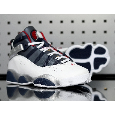 Air Jordan 6 Rings Olympic 322992-161 White/Varsity Red-Midnight Navy-Metallic Gold Mens Womens Shoes