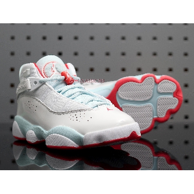 Air Jordan 6 Rings GS Topaz Mist 323399-104 White/Ember Glow-Topaz Mist Sneakers