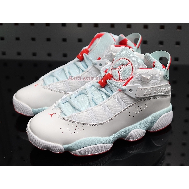 Air Jordan 6 Rings GS Topaz Mist 323399-104 White/Ember Glow-Topaz Mist Sneakers