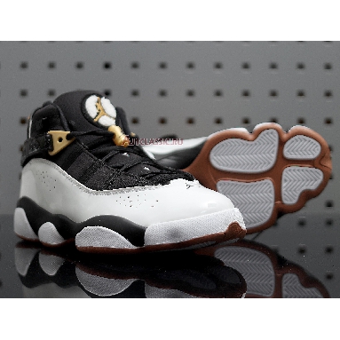 Air Jordan 6 Rings White Black 323399-100 White/Black-Metallic Gold-Gum Medium Brown Mens Womens Shoes