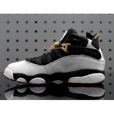 Air Jordan 6 Rings White Black 323399-100 White/Black-Metallic Gold-Gum Medium Brown Mens Womens Shoes