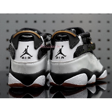 Air Jordan 6 Rings White Black 323399-100 White/Black-Metallic Gold-Gum Medium Brown Mens Womens Shoes