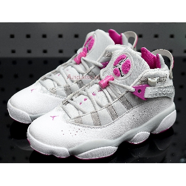 Air Jordan 6 Rings GS Platinum Fuchsia 323399-011 Pure Platinum/Fuchsia Blast Sneakers