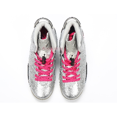 Air Jordan 6 Retro GG Valentines Day 543390-009 Metallic Silver/Vivid Pink-Black Sneakers