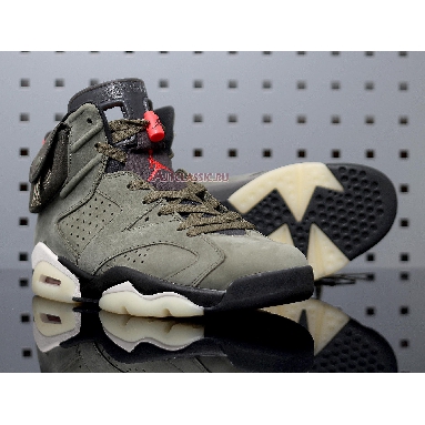 Travis Scott x Air Jordan 6 Retro Medium Olive CN1084-200 Medium Olive/Black-Sail-University Red Mens Womens Shoes