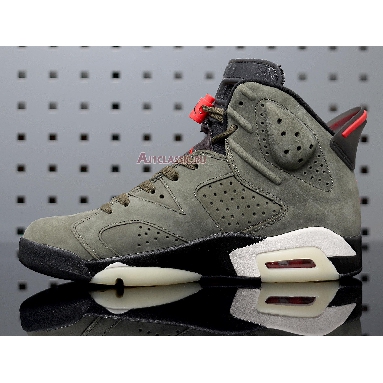 Travis Scott x Air Jordan 6 Retro Medium Olive CN1084-200 Medium Olive/Black-Sail-University Red Mens Womens Shoes