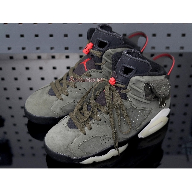 Travis Scott x Air Jordan 6 Retro Medium Olive CN1084-200 Medium Olive/Black-Sail-University Red Mens Womens Shoes