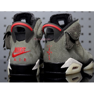 Travis Scott x Air Jordan 6 Retro Medium Olive CN1084-200 Medium Olive/Black-Sail-University Red Mens Womens Shoes