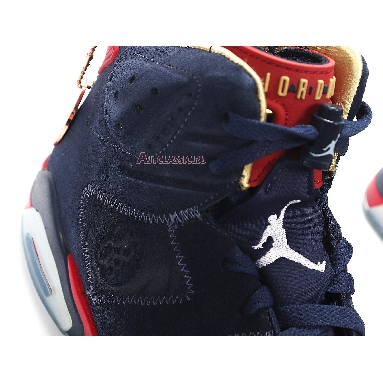 Air Jordan 6 Retro Doernbecher 2019 CI6293-416 Navy/White-Varsity Red-Metallic Gold Sneakers