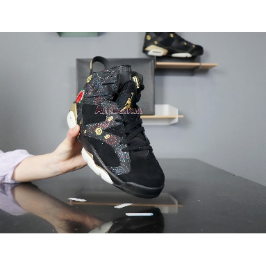 Air Jordan 6 Retro Chinese New Year AA2492-021 Black/Multi-Color-Summit White-Metallic Gold Sneakers