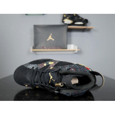 Air Jordan 6 Retro Chinese New Year AA2492-021 Black/Multi-Color-Summit White-Metallic Gold Sneakers